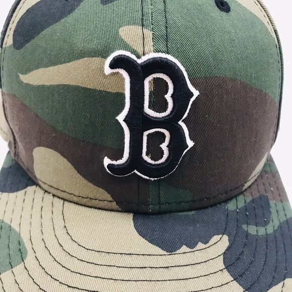 Boston Red Sox MLB Logo Hat Men's 7 1/4 New Era 59FIFTY Camouflage Baseball Cap - Picture 5 of 12